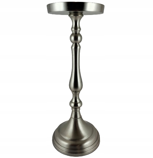 ŚWIECZNIK METALOWY SREBRNY Marka inna