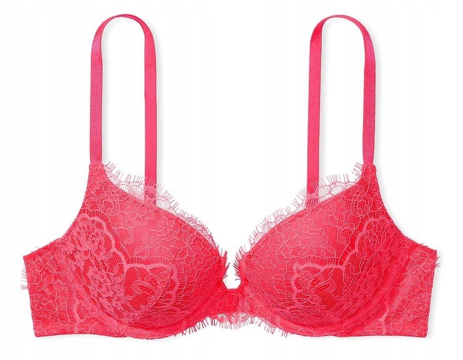Krajková push-up podprsenka Victoria's Secret růžová 75C (34C)