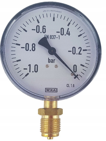 

Wakuometr Podciśnienia Wika Duży Q100MM Gwint 1/4