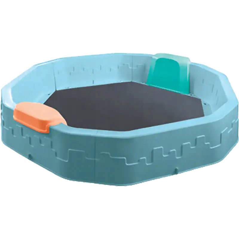 PIASKOWNICA DLA DZIECI TOR ZABAWA PREZENT 150x150x25cm MODUŁOWA NIEBIESKA