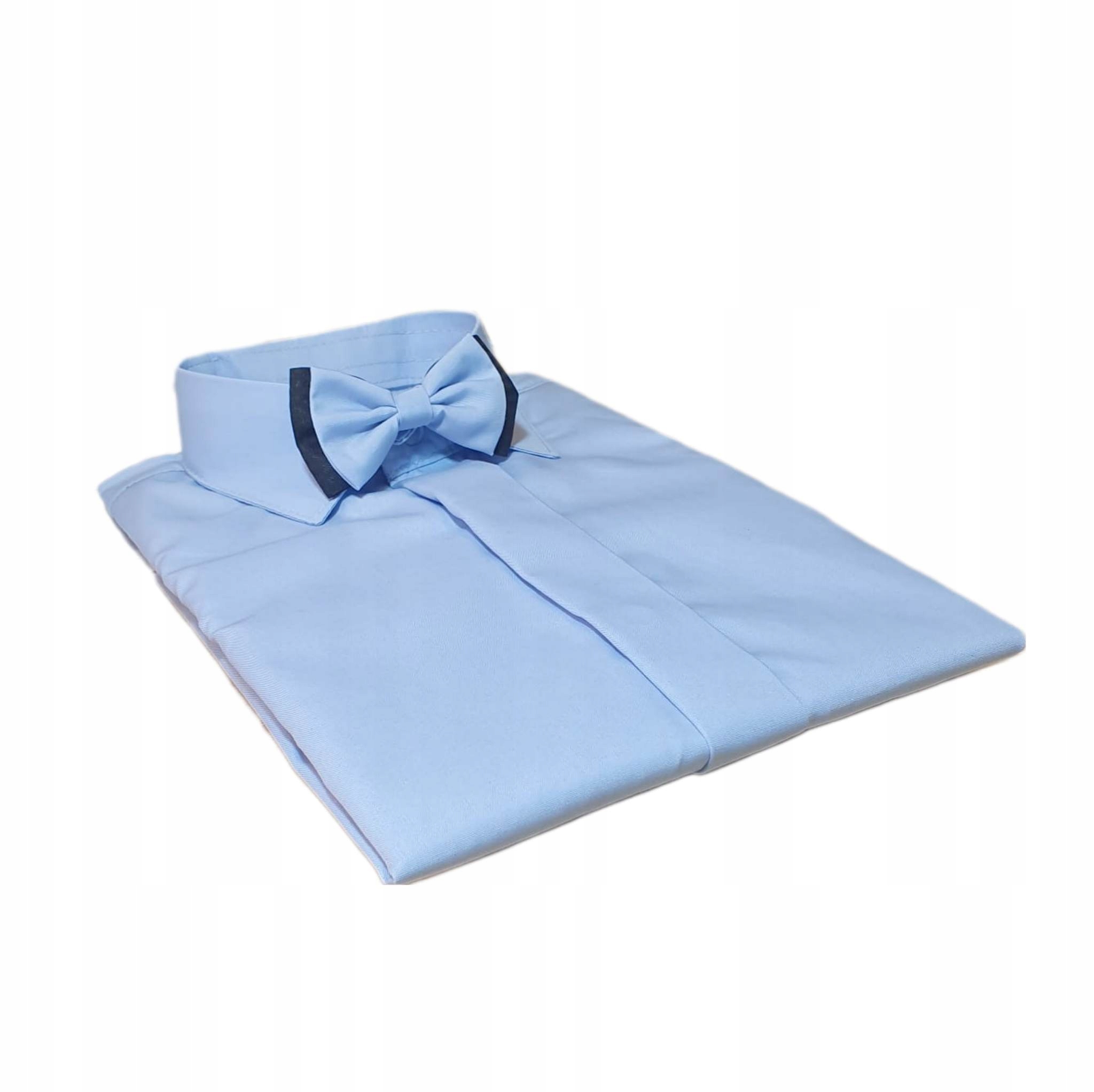 KOSZULA WIZYTOWA dł ręka CHŁOPIĘCA niebieska mucha Rękaw długi rękaw