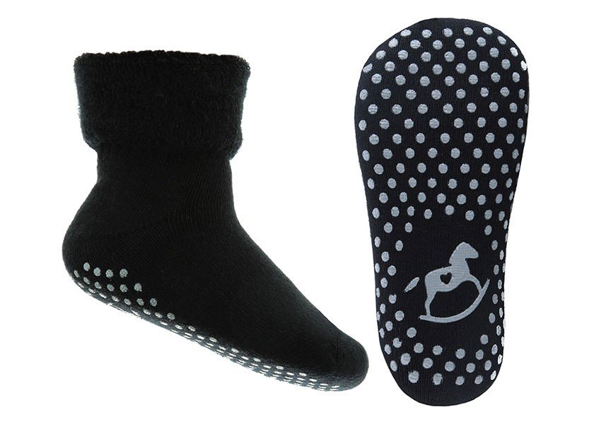 EMEL SKARPETKI DZIECIĘCE FROTTE Z ABS czarne 19-22