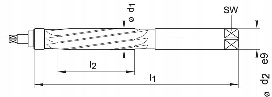 Rozwiertak reczny DIN859 HSS, 15,0mm BECK Zastosowanie inne