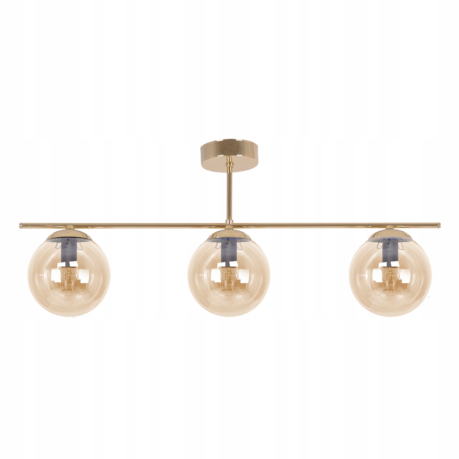 Moderná stropná lampa zlaté gule Grand 3xE14 zlato-jantárová Kaja