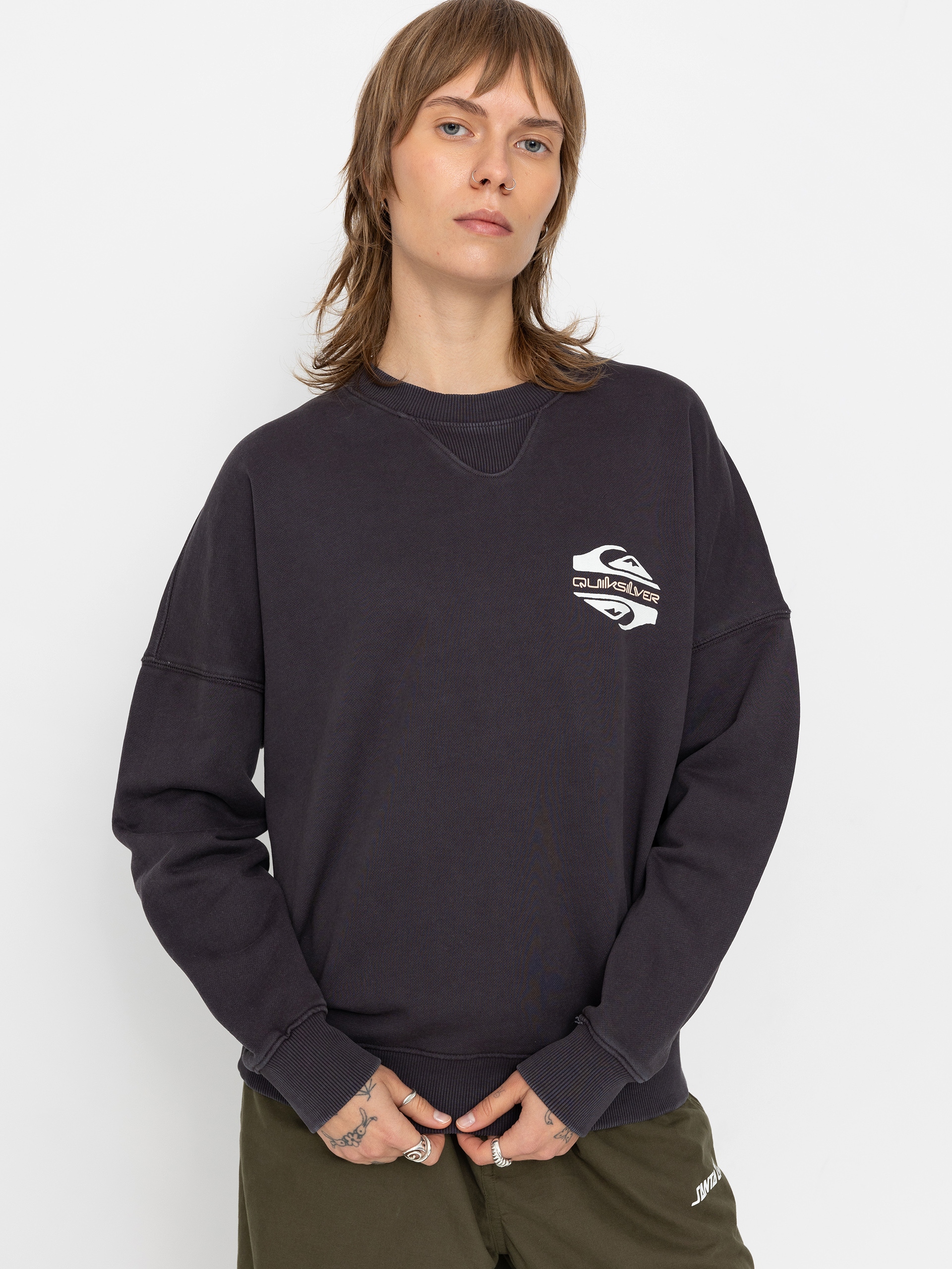 Quiksilver Dámská Šedá Mikina S Potiskem Na Zádech S Xta