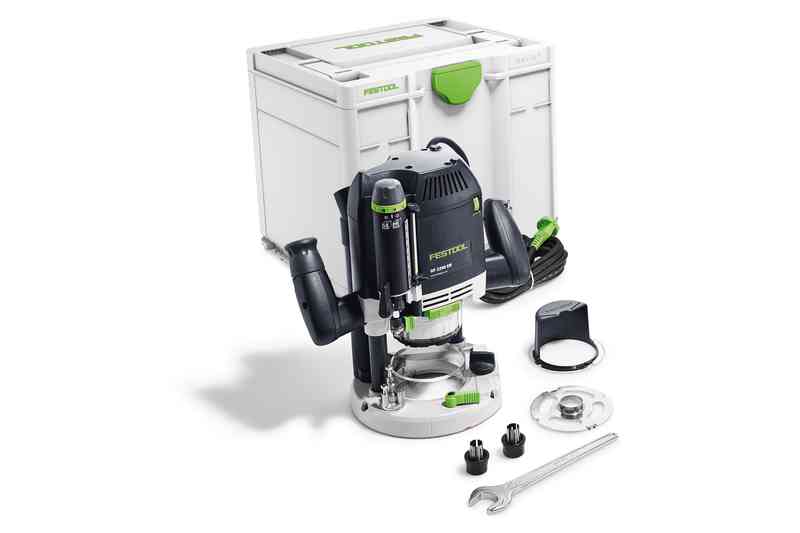 Frezarka górnowrzecionowa Festool OF 2200 EB-Plus w kolorze szarym