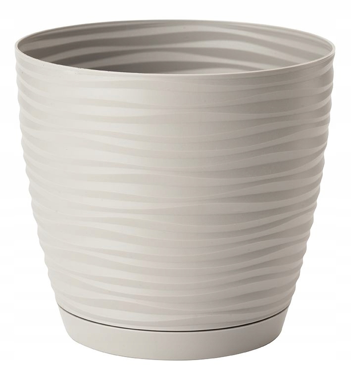 

Doniczka Sahara Petit z podstawką Szara 15 cm