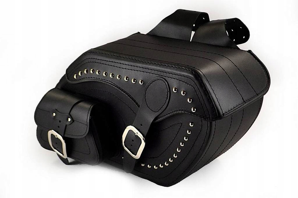 КОЖАНЫЕ СЕДЕЛЬНЫЕ СУМКИ 58 СМ МЯГКИЕ С КАРМАНАМИ