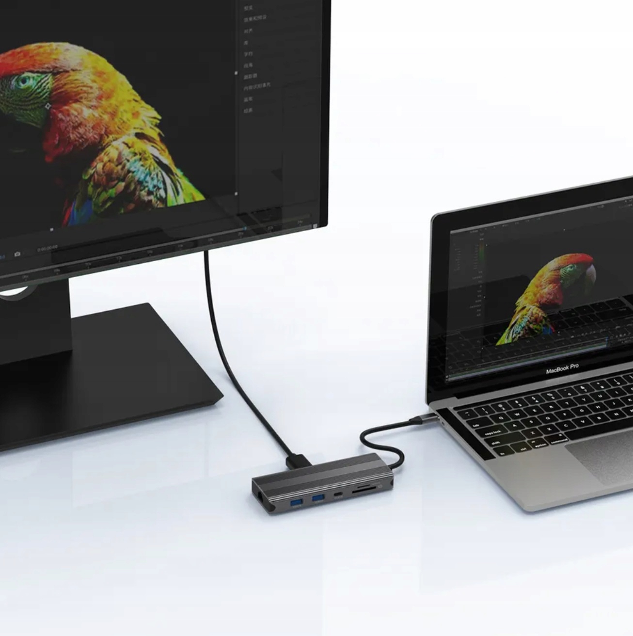 HUB USB-C HDMI 2.1 DisplayPort 8K 4K 120Hz PD 100W Stan opakowania oryginalne