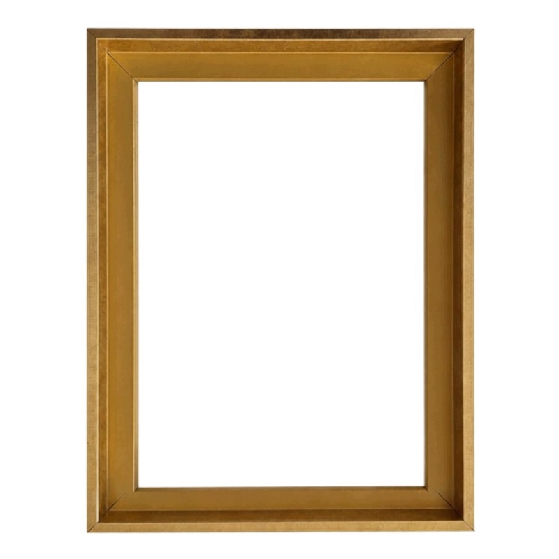 Dřevěný rám na obraz Slim zlatý saténový 60x90 cm American Box