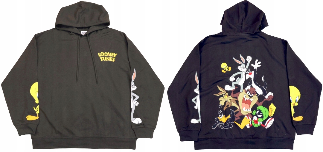 Mikina s kapucí Looney Tunes Bugs Bunny A Přátelé vel. 1X plus size