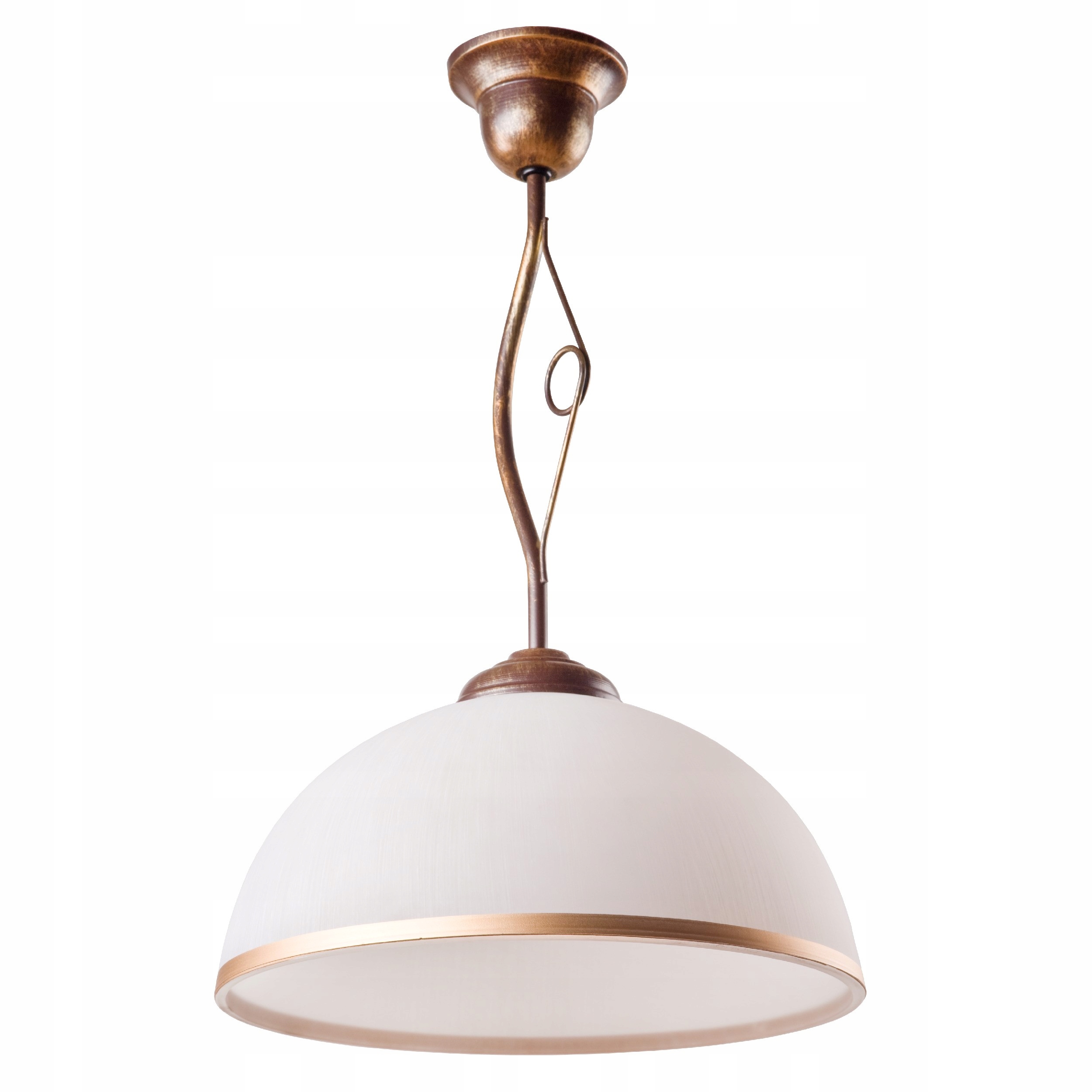 Lampa Wisząca Klasyczna Rustykalna Klosz Lamkur Retro II 00503 Stare Złoto