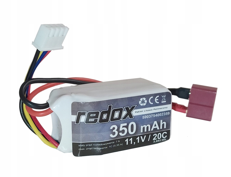 

Pakiet Redox LiPo 350mAh 11,1V 20C Dean Akumulator