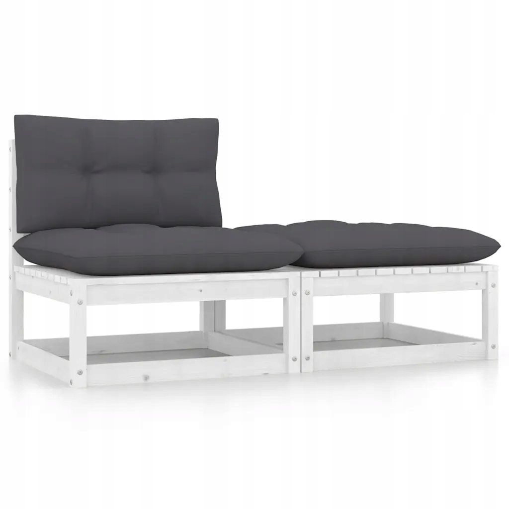 Set zahradního nábytku dřevo VidaXL bílá 2 el.