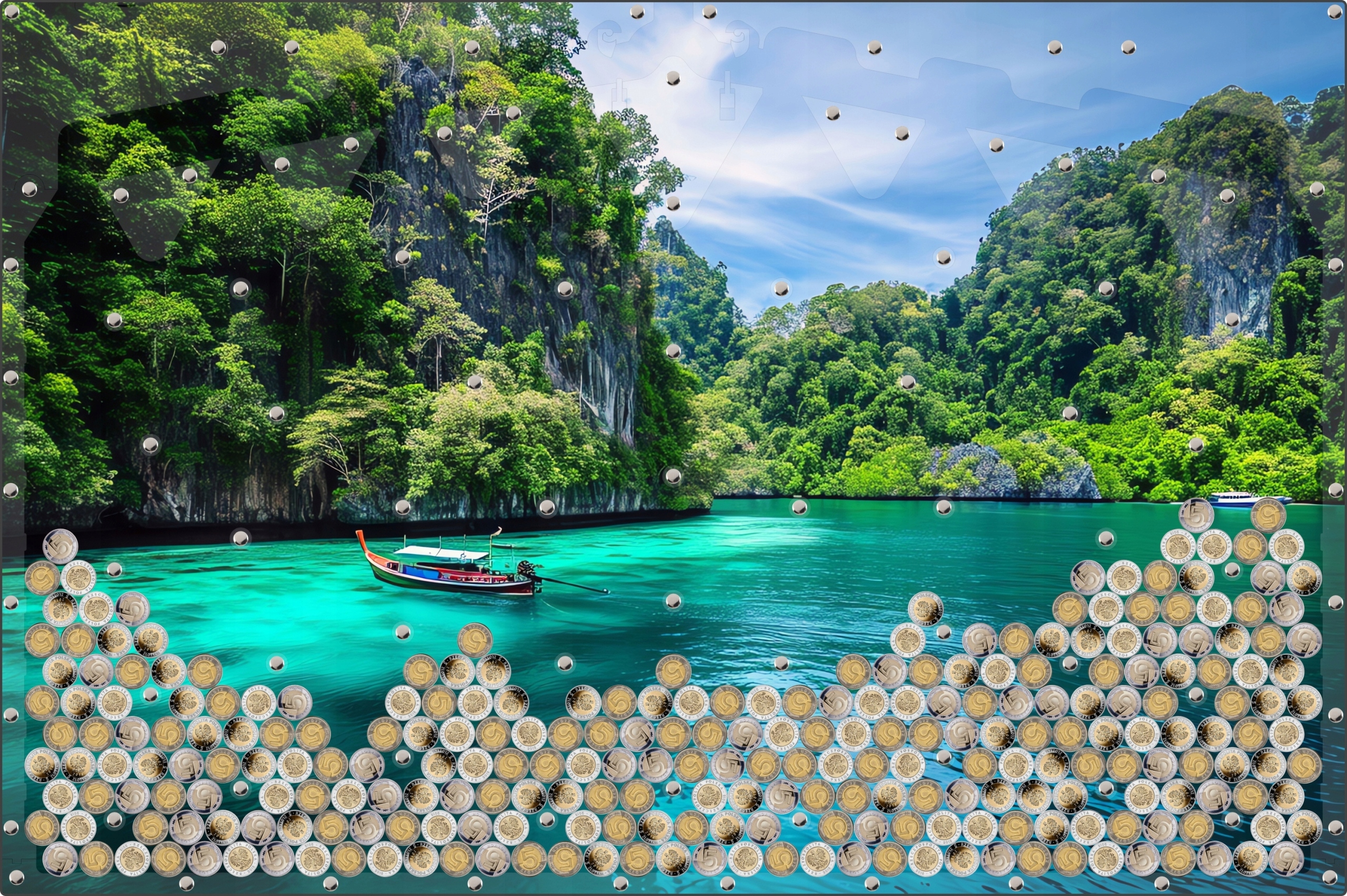 Największa Skarbonka na 5zł Pomieści aż 3450 zł Obraz Tajlandzkie Zatoki