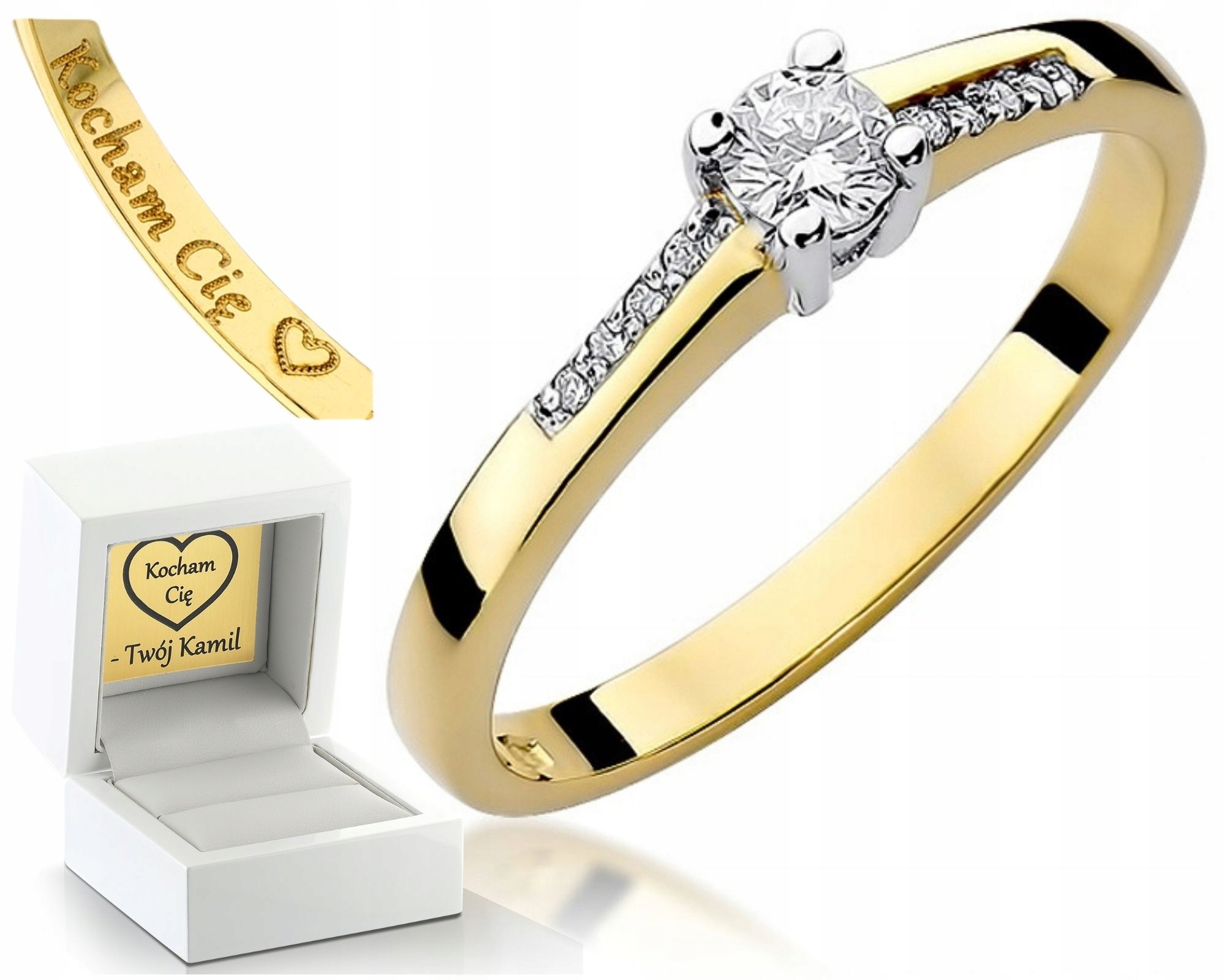 Klasický Prstýnek S Brilianty 0,19 Ct Zásnubní Obchod Pro Ženu