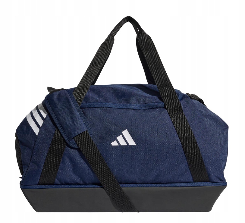 Taška adidas Tiro Duffle Medium tmavě modrá s tvrdým dnem KD4235 52 litrů