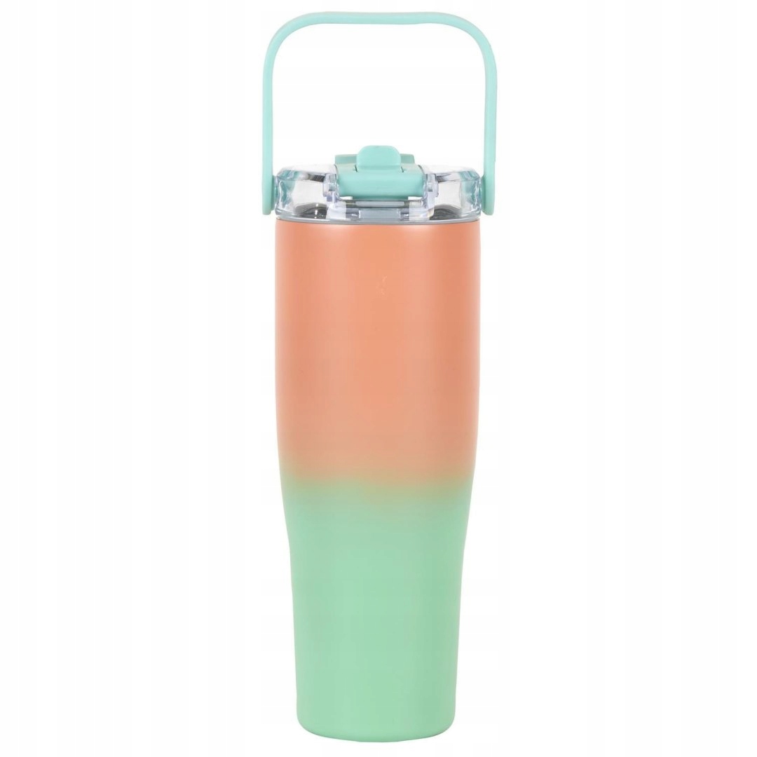 Termohrnek New York 900 ml oranžovo-zelený