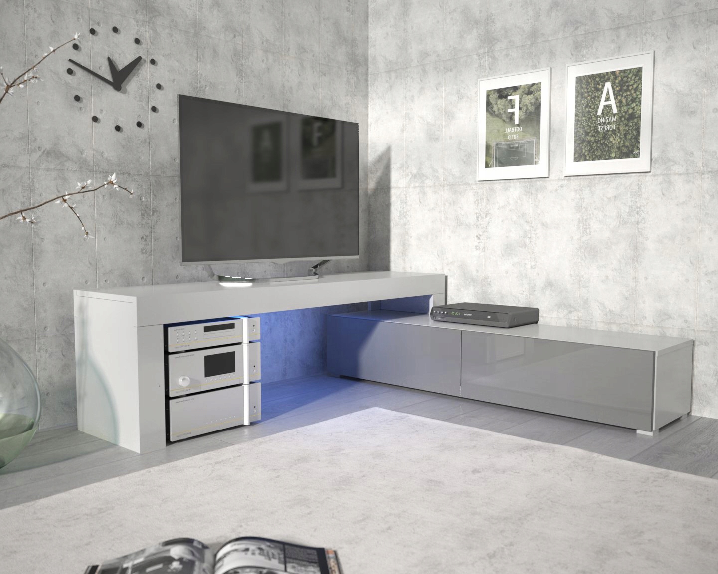 Komoda Szafka RTV ROZSUWANA 170cm 180cm 190cm Typ stojąca