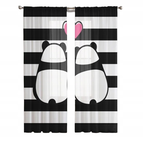 DZIECIĘCE ZASŁONY KOMPLET 2 SZT PANDA MIŚ 135