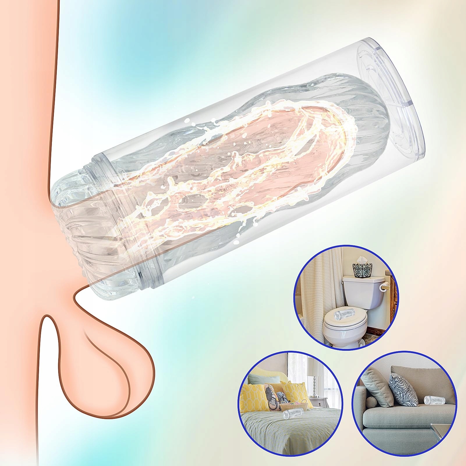 ROLUCK Masturbator Dla Mężczyzn 3D Vagina Trening Erekcji Sex Zabawka — miniatura 7