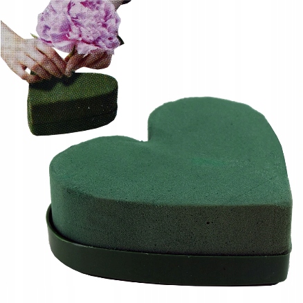 

+Serce Pełne Gąbka Florystyczna z dnem do Kwiatów+