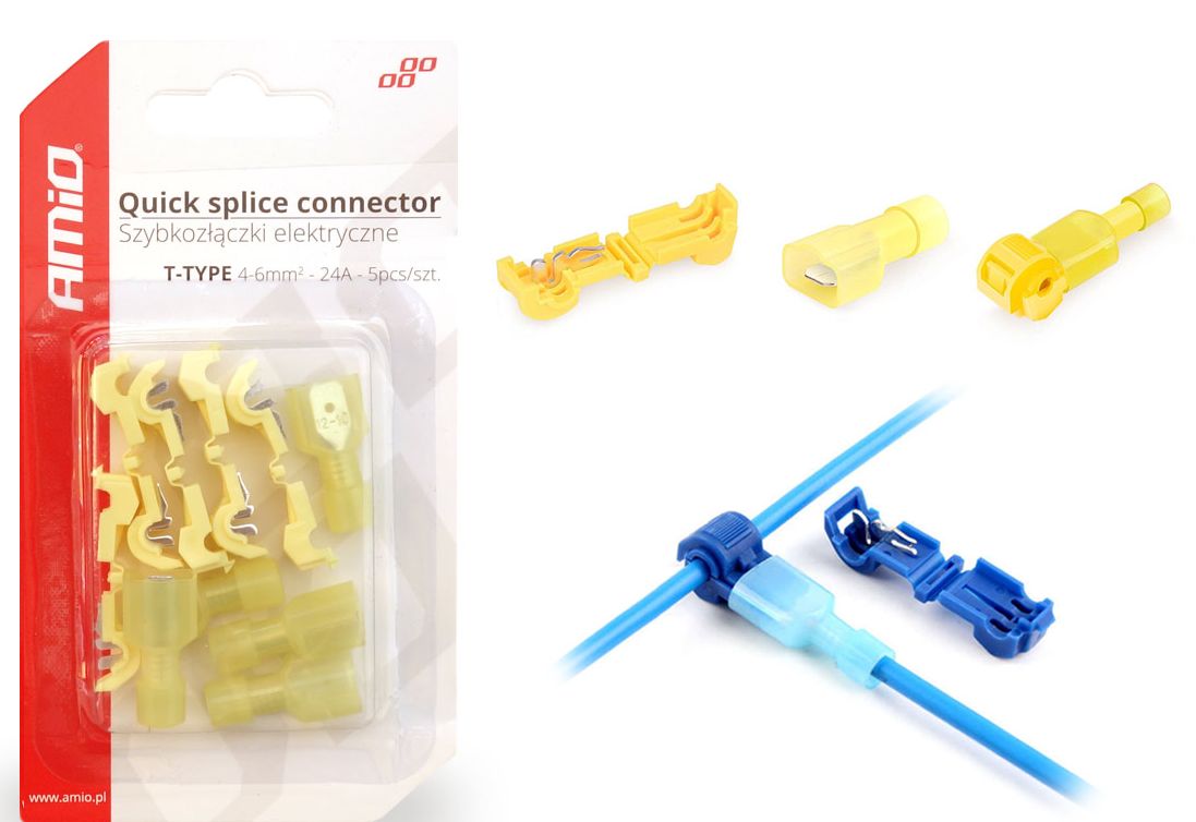 

Szybkozłączki elektryczne Typ-T 04-6mm2 24A 5szt