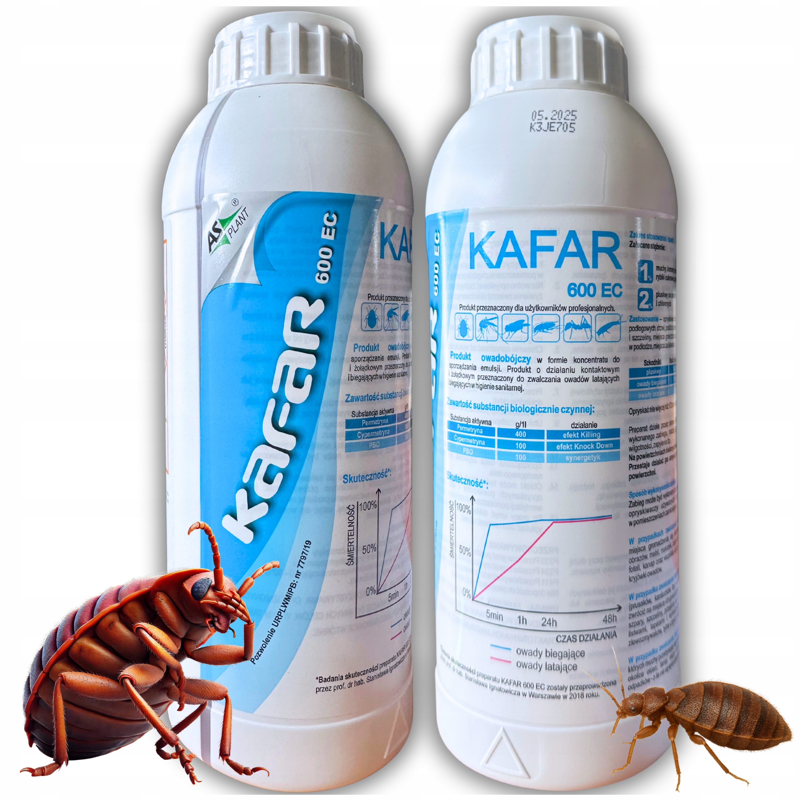 silný Postřik Prostředek proti hmyzu Pluskvy Šváby Rybičky Prusaki Kafar 1L