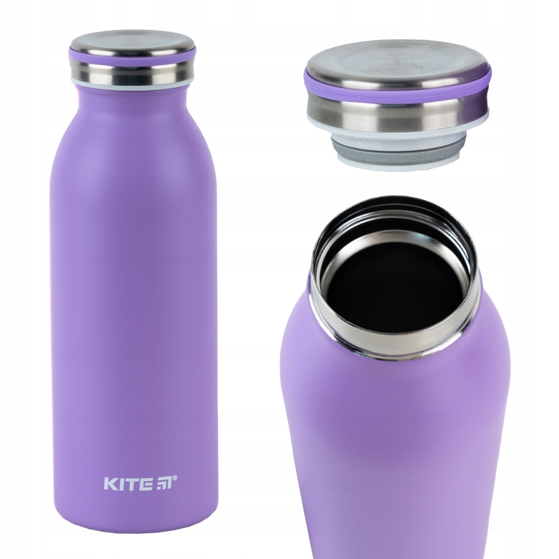 Termo butelka turystyczny lekki bidon termiczny 450 ml fioletowy Kite