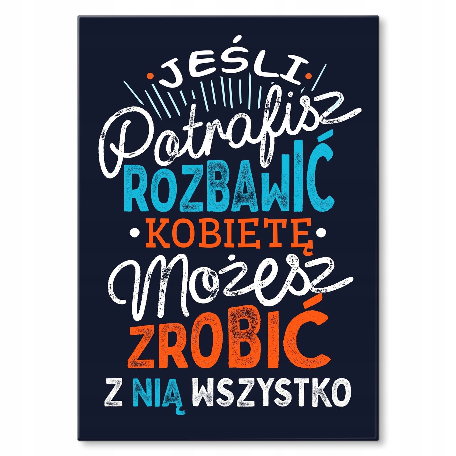 Kovový plakát Rozesmát ženu Šidítko Plech 42 x 59,4 cm Dárek