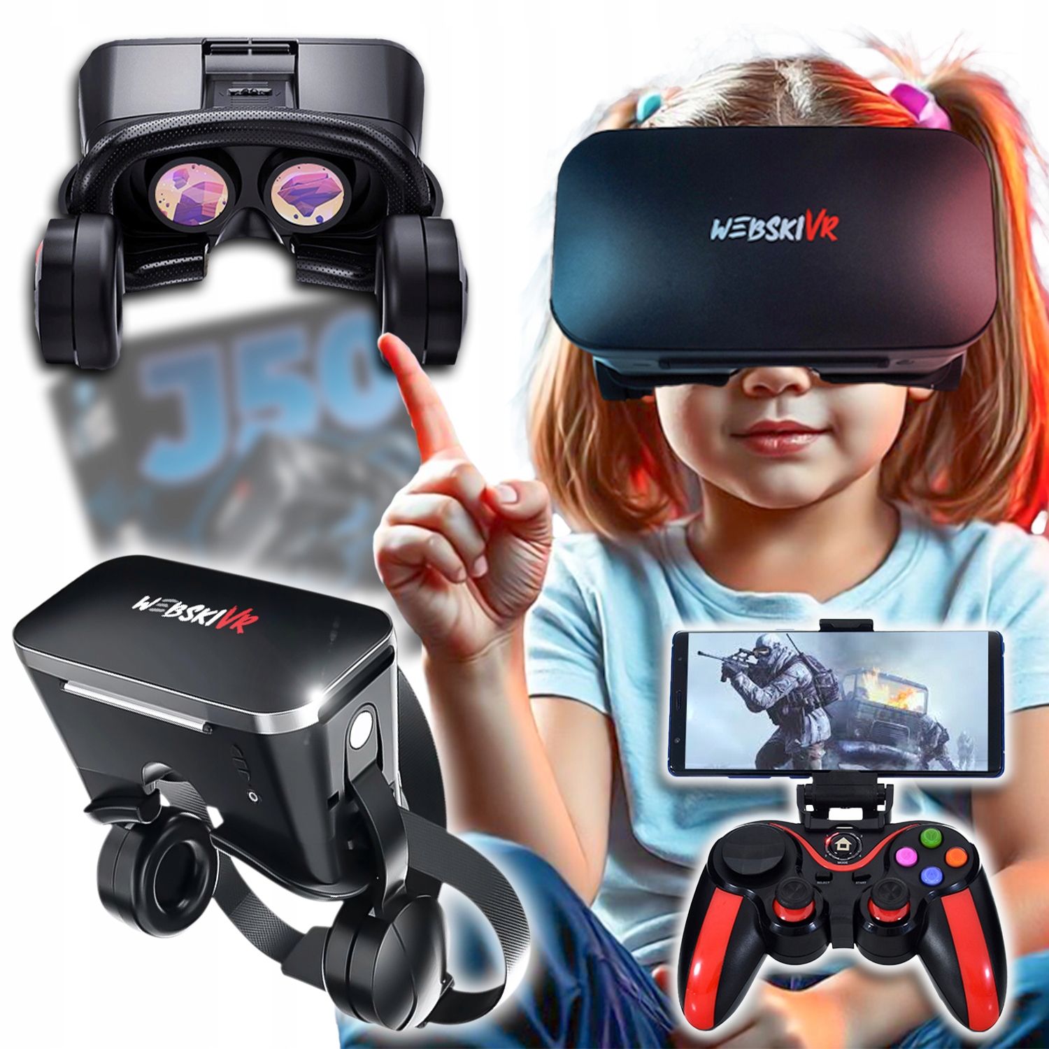 Vr Brýle Pro Virtuální Realitu Na Telefon Hry Filmy Gamepad Bt