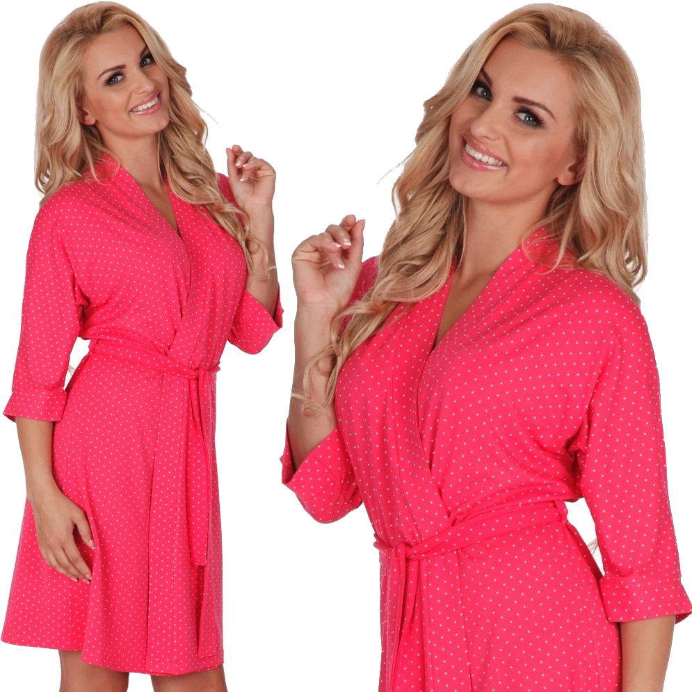 Cienki szlafrok damski DE LAFENSE 0941 wiskoza L