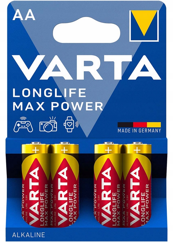 BATERIE VARTA LONGLIFE MAX POWER AA LR6 R6 4 SZT.
