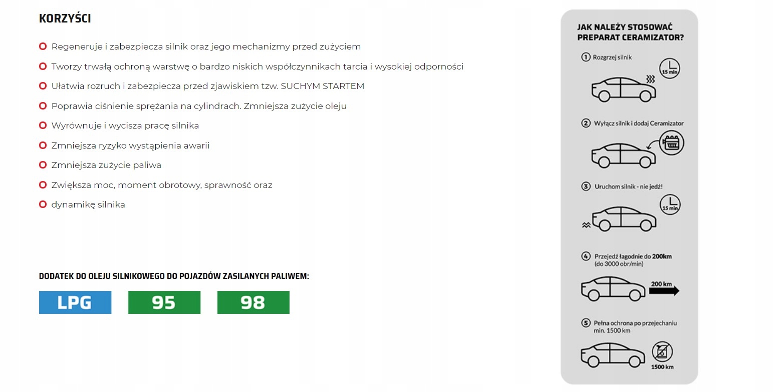 Ceramizator CS-B do silników benzynowych 10 ml Producent Ceramizator