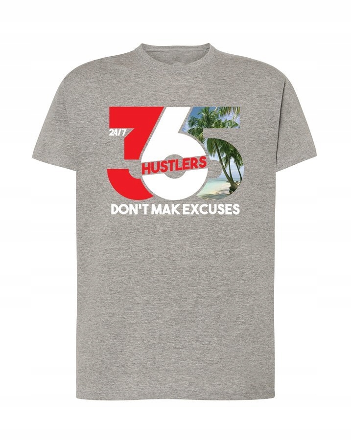 

Koszulka męska Don't Make Excuses, szara 2XL