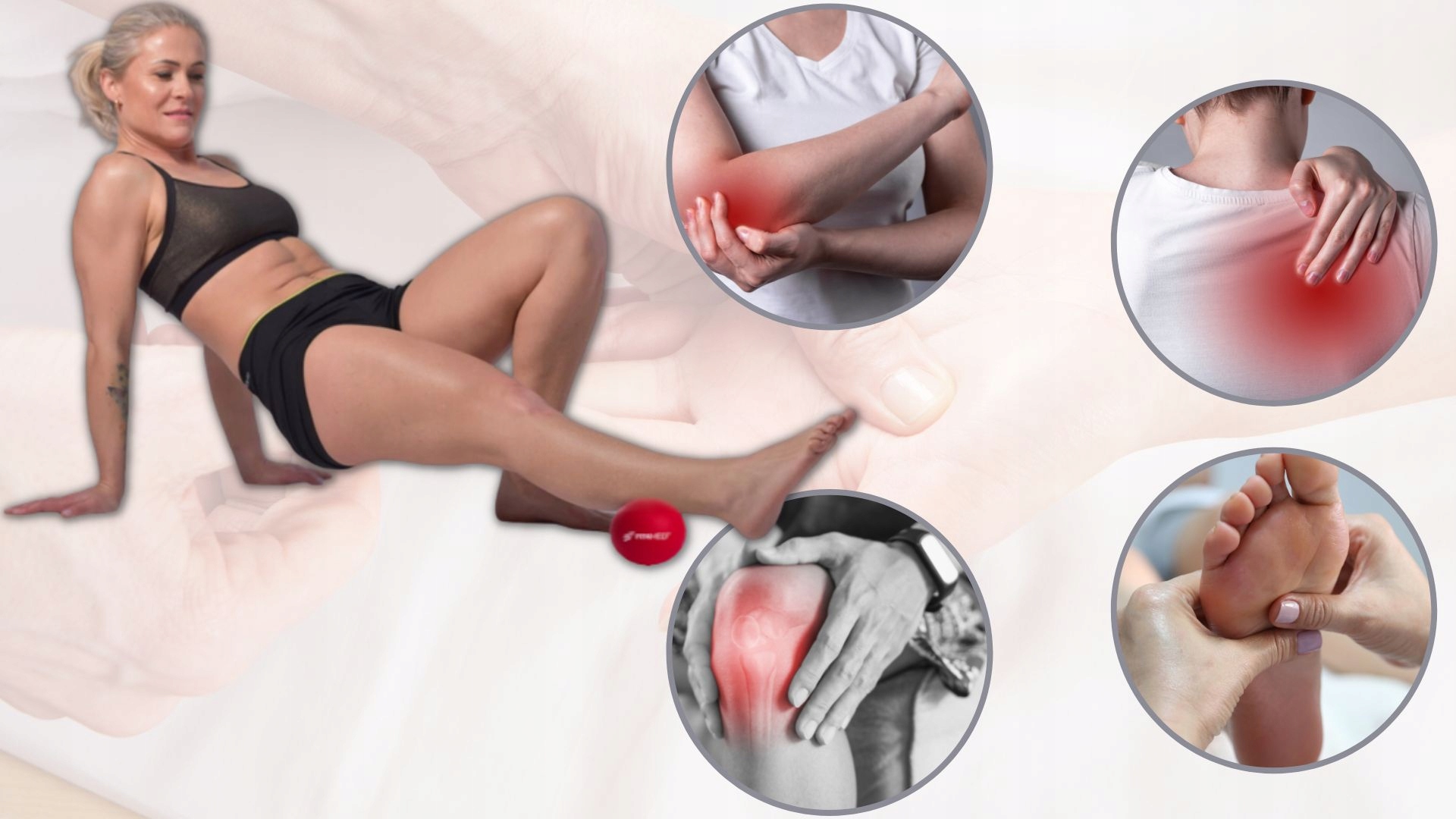 PIŁKA PIŁECZKA DO MASAŻU PUNKTOWEGO BARDZO TWARDA POMOC BÓLACH MIEJSCOWYCH Model FIT006