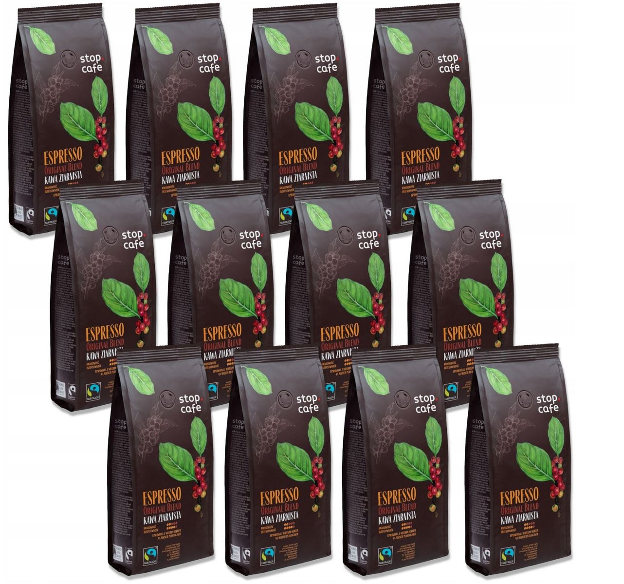 Levně Káva zrnková 3 kg (3000 g) Espresso Čerstvě pražená 100% Bio Orlen Stop Cafe