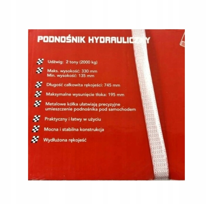 Podnosnik Hydrauliczny Lewarek Samochodowy Zaba 2T Lifting Capacity 2000 kg