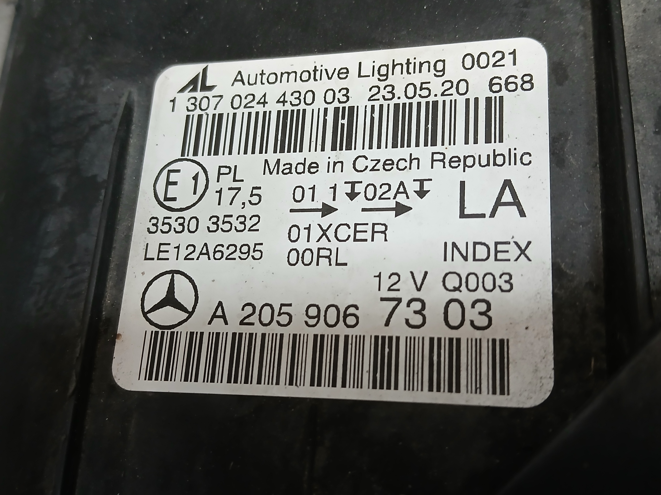 light front left MERCEDES C KLASA W205 FULL LED HP A2059067303