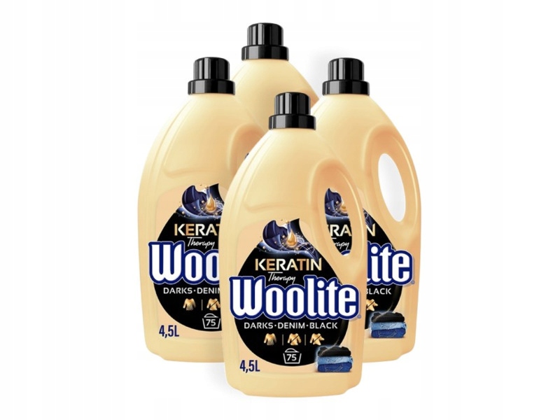 Płyn do prania Woolite Keratin Therapy Czarny 4 x 4500 ml
