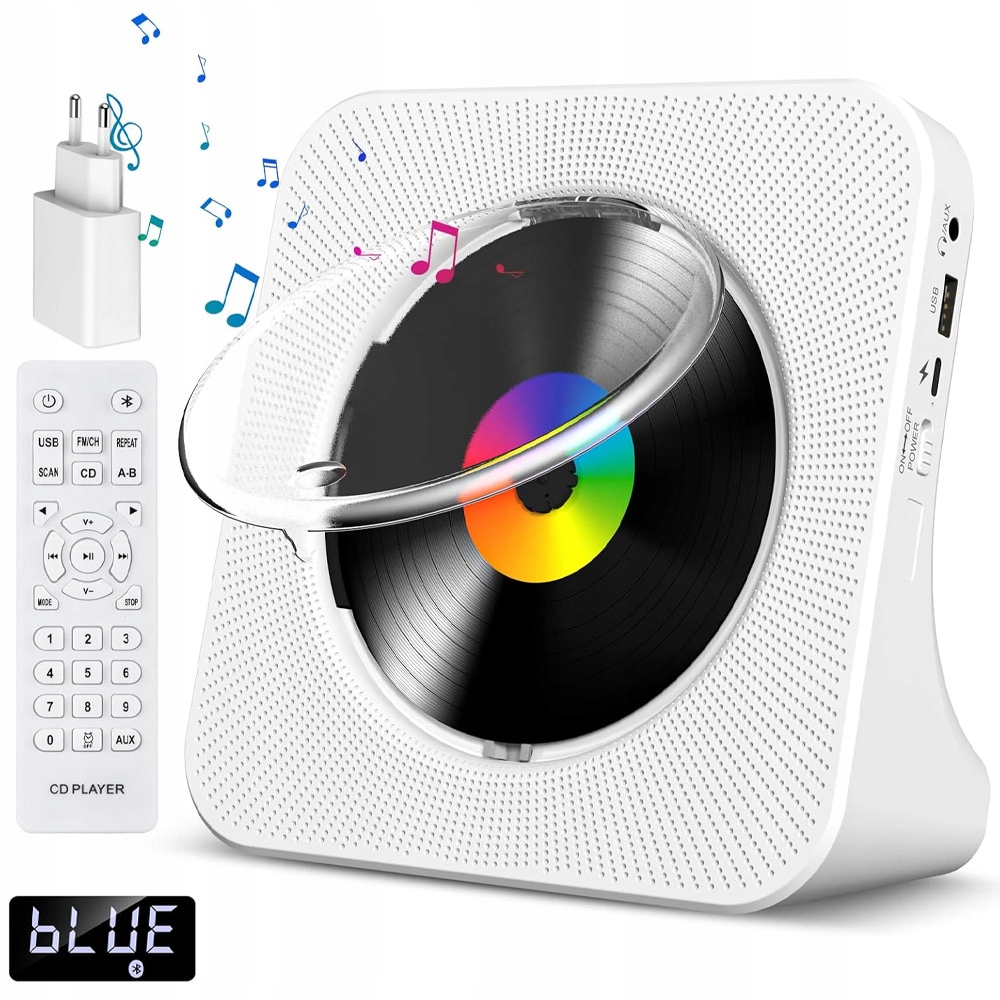 Přenosný CD Přehrávač Bluetooth Reproduktor Rádio Ideální Jako Dárek