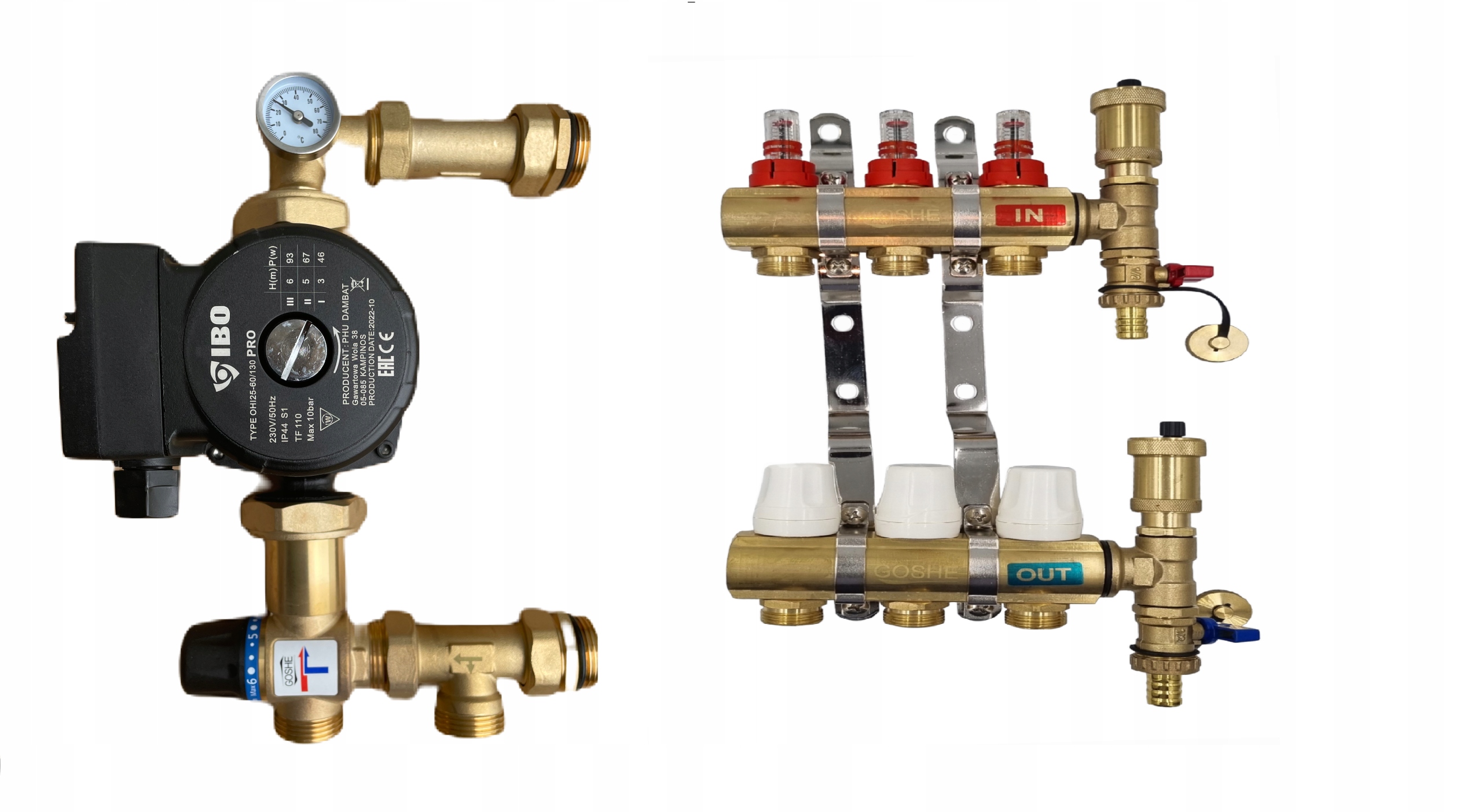 Rozdeľovač Podlahy 3 Čerpacia Skupina Pro Goshe