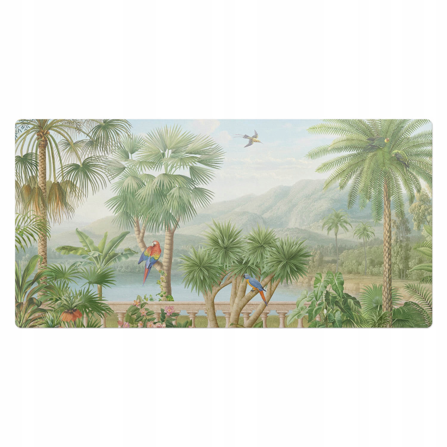 Moderní podložka na psací stůl pro práci na dálku Exotické panorama 100 x 50 cm