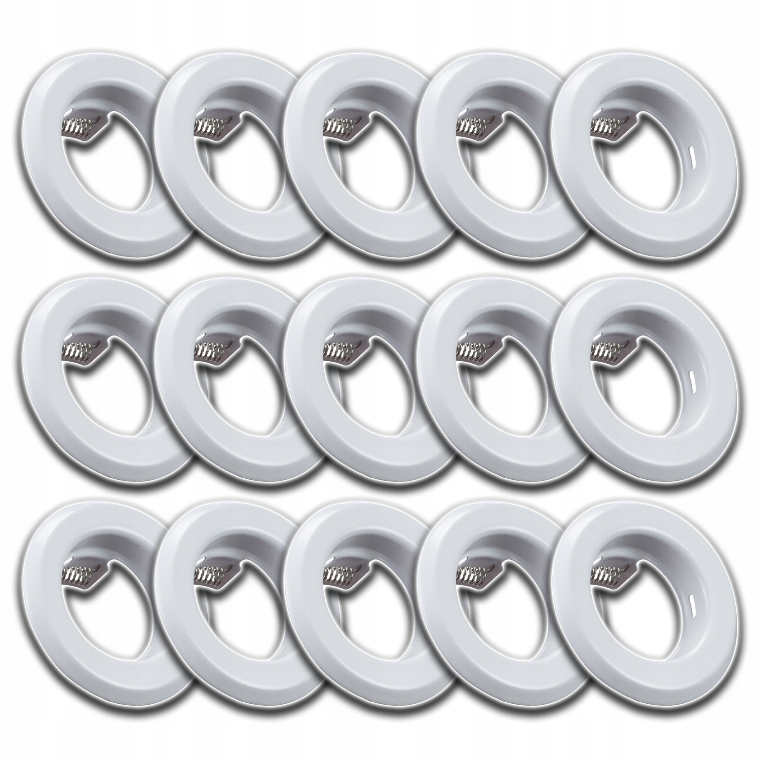 15 x Podomítkové Stropní Očko Aluminium Bílé Kulaté