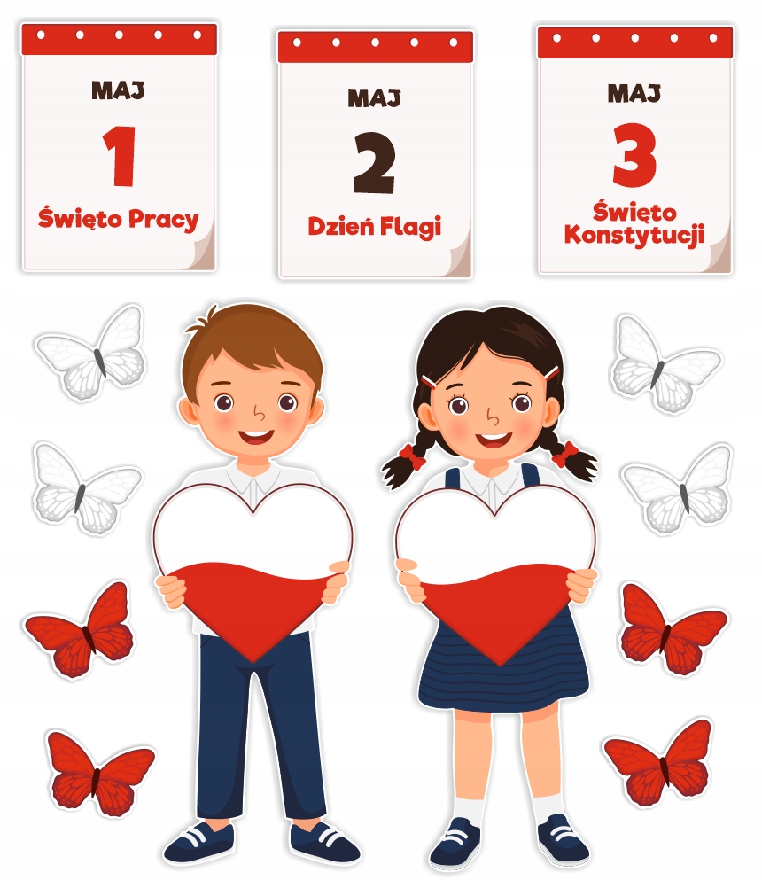 

Dekoracja Patriotyczna 3 Maja Duże Dzieci ~A3