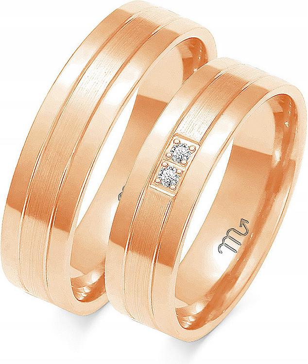 Zlatý snubní prsten moderní svatba 14K 585 vel. 29 30 31 dámský pánský s gravírováním