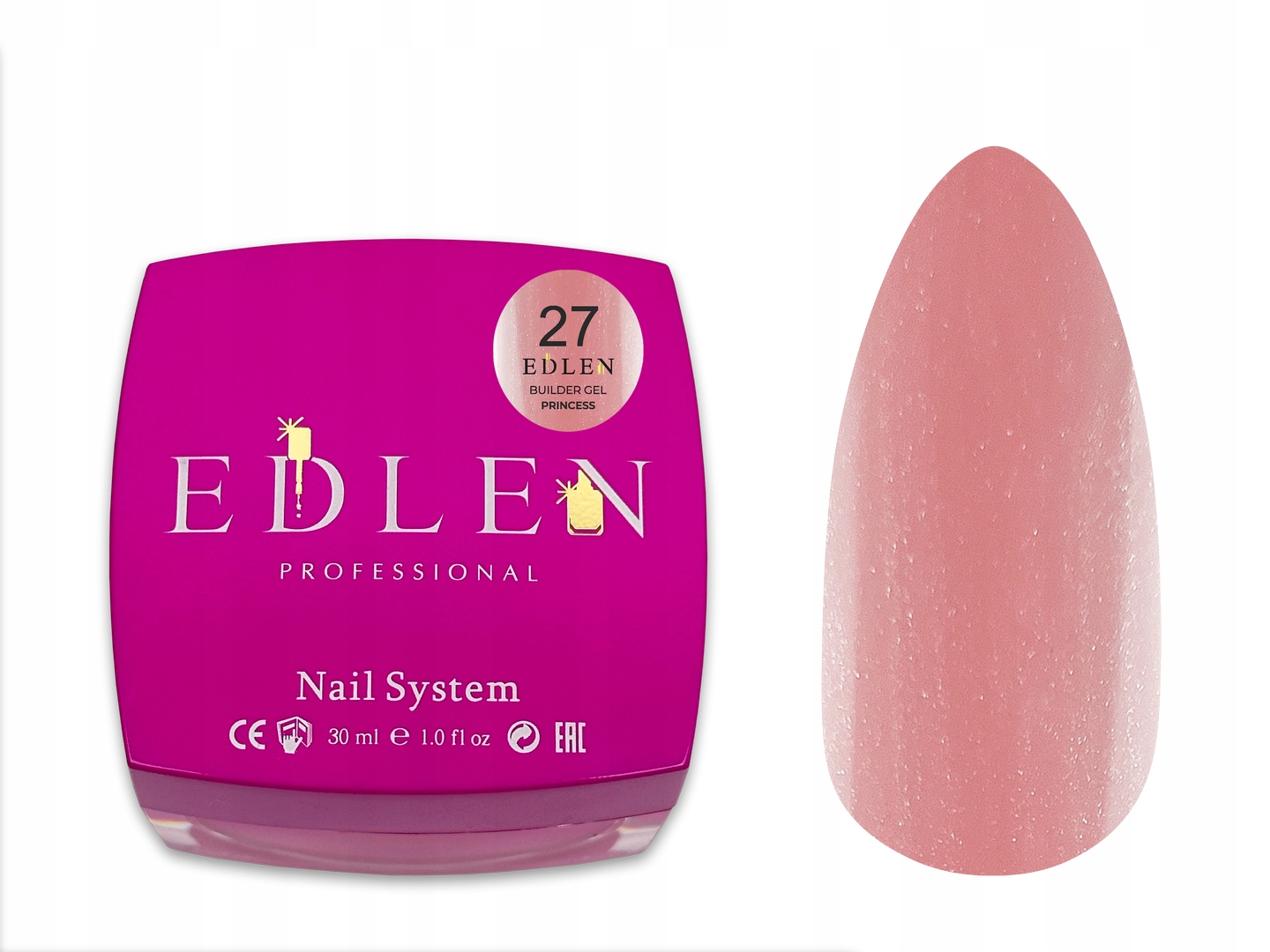 Builder Gel Princess 27 Żel Budujący z Brokatem