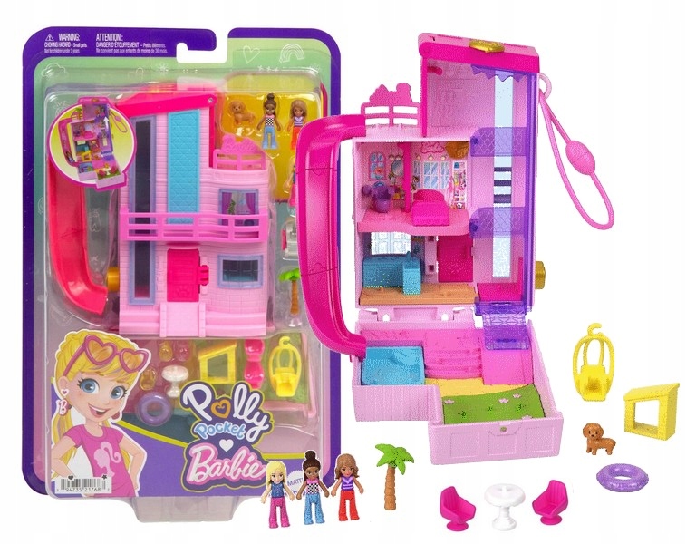 LALKA POLLY POCKET WYMARZONY DOMEK BARBIE + akcesoria zestaw do zabawy