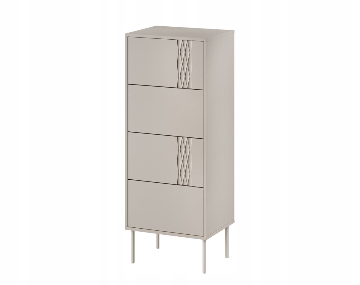 Komoda 4S Tresse 50x40x125 kašmír mat