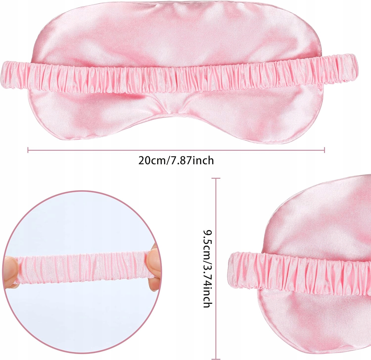 2x MASKA DO SPANIA SNU OPASKA NA OCZY Z ZATYCZKAMI DO USZU ZESTAW DLA PAR Marka inny